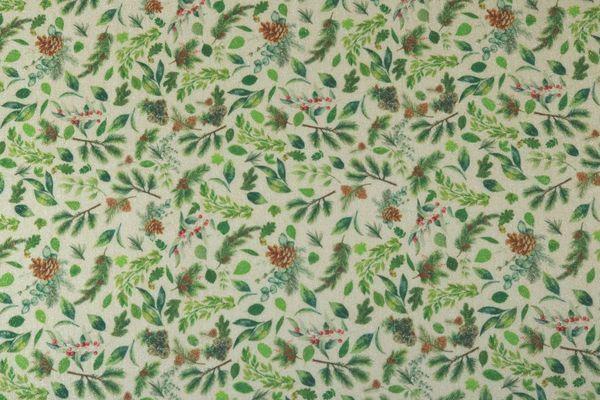 TES.BRILLY LUREX col. Foglie invernali cm.35x50 64%PL32%LUREX4%EA