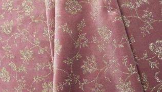 Broderie Glitter Velvet col.Old rose 50x70