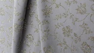 Broderie Glitter Velvet Tissue col. Beige 50x70