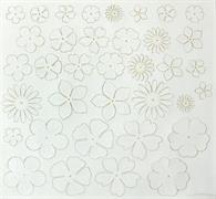 ECO PELLE NAPPA FIORELLINI COL.002 BIANCO  cm.24x23