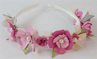 ECO PELLE NAPPA FIORELLINI COL.161 ROSA    cm.24x23