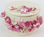 Soft eco-leather little flowers col. Wisteria cm.24x23
