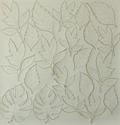 Soft eco-leather little flowers col.Ice cm.24x23