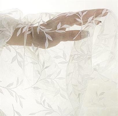 TESSUTO VELO FLUFFY LEAVES  H.cm.160 100%PL