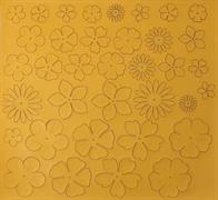 ECO PELLE NAPPA FIORELLINI COL.724 NARCISO   cm.24x23