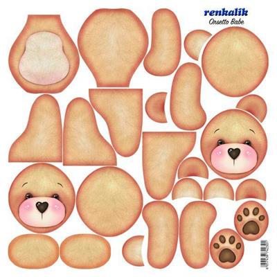 PANNO KRAFT 3D orsetto Babe 50X50 CM