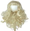Blonde curly  synthetic wig for dolls cm. 20/22