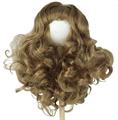 Brown curly  synthetic wig for dolls cm. 20/22