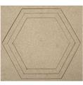 ESAGONO SATURNO MDF cm.30x26 spess.3 mm