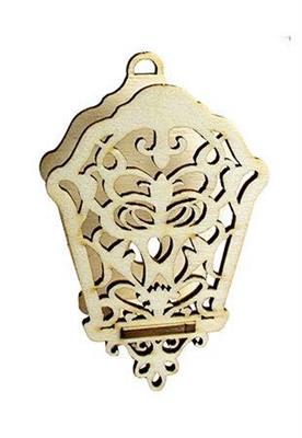 LANTERNINA CHRISTMAS GRANDE LEGNO (kit.4 pz)cm.8,2x2,6
