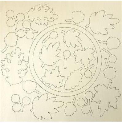 GHIRLANDA LEAVES legno cm.25x25 spess.3 mm