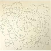GHIRLANDA LEAVES legno cm.25x25 spess.3 mm