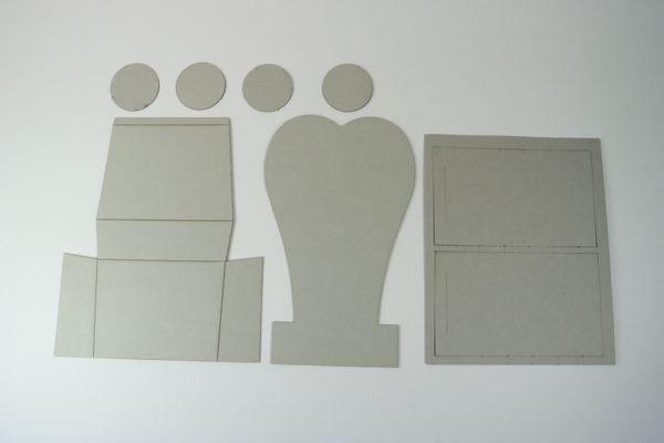 POLTRONA CARTONE X BASE KIT dim.cm.28x15 alt.35 cm
