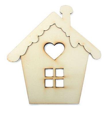 CASETTA INNEVATA LEGNO (kit 2 pz) cm.13,5x16,5
