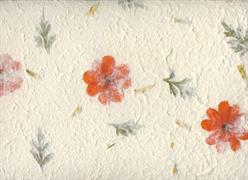 CARTA INSERTI FLOREALI A09B f.rosso 55X80