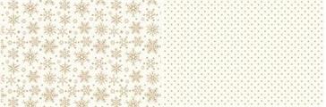 PAPER&CRAFT 008 SnowFlakes Beige 30,5X30,5DoubleFace cf.10fg200gr/mq